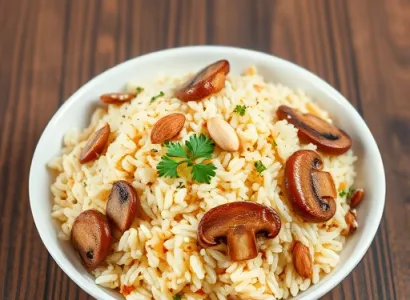 Pilaf de riz Basmati aux champignons