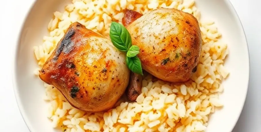 Poulet et riz au microonde