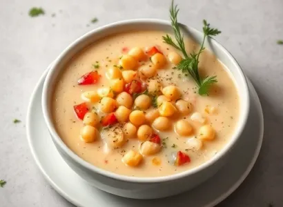 Potage de chou frise et haricots blancs