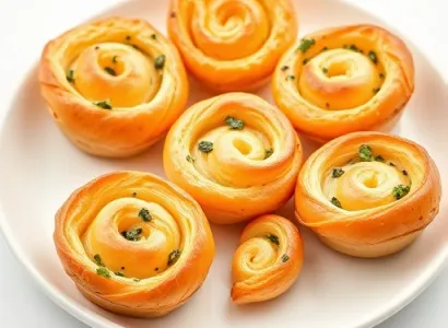 Tartines de puff pastry au fromage bleu