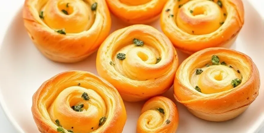 Tartines de puff pastry au fromage bleu
