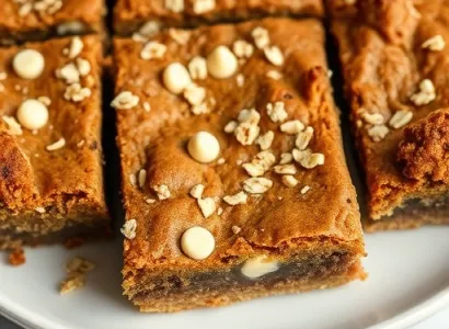 Blondies au chocolat et avoine