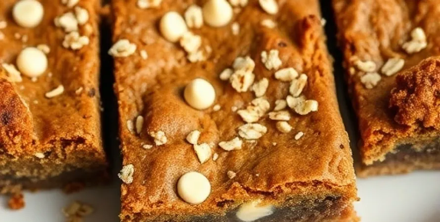 Blondies au chocolat et avoine