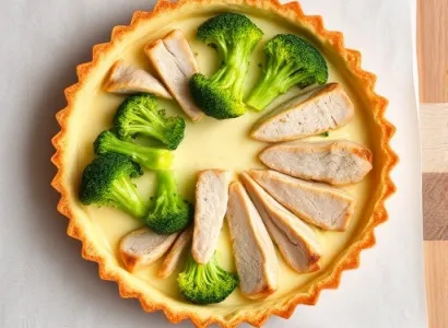 Tarte au poulet et brocolis