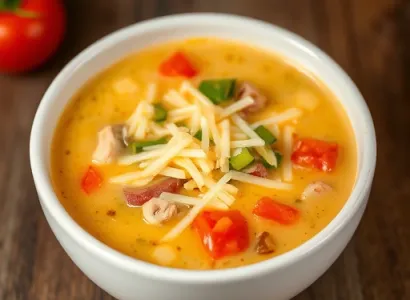 Soupe au fromage et légumes