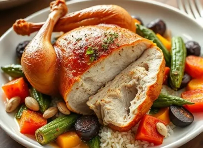 Ragoût de volaille aux légumes et arachides