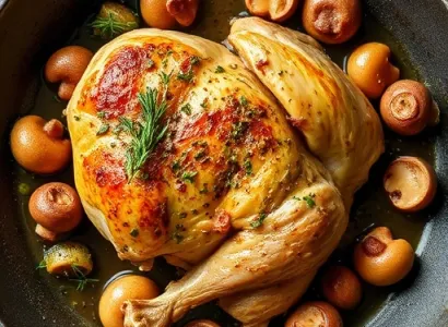 Poulet farci à la sauce Marsala