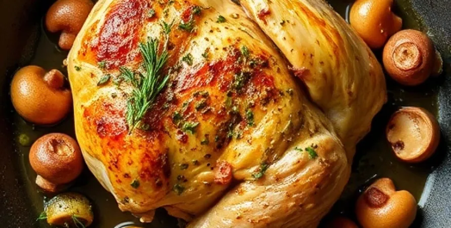 Poulet farci à la sauce Marsala