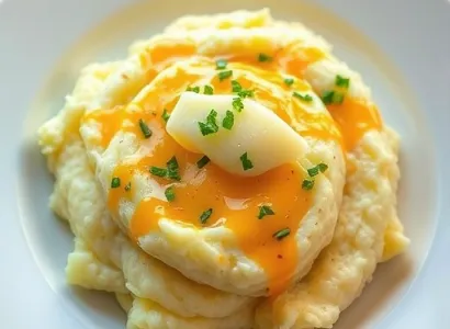 Pommes de terre écrasées au fromage