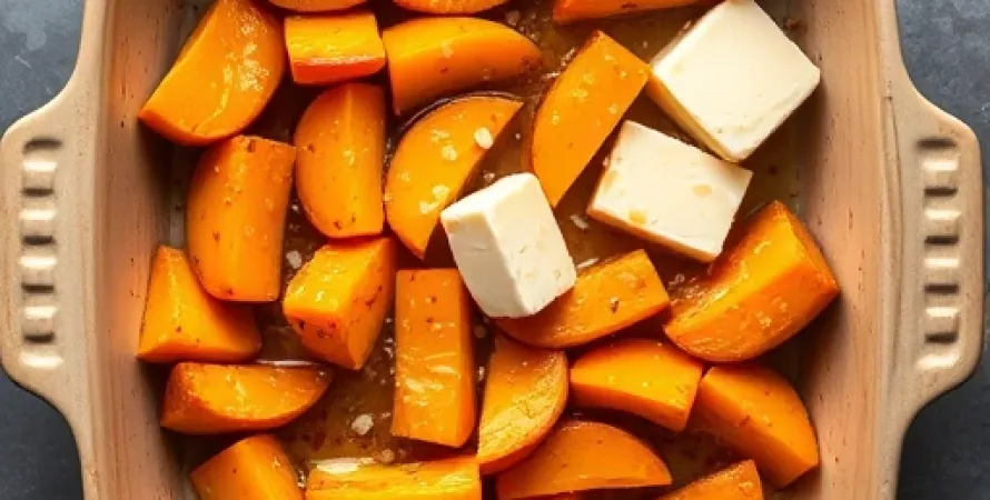 Courge glacée au miel