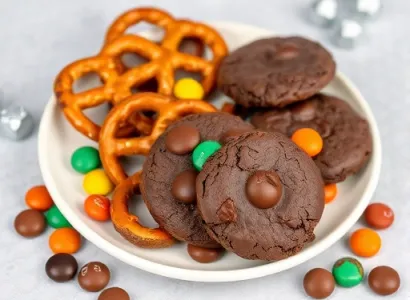 Biscuits au chocolat et prétzel