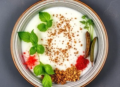 Yaourt au cumin et à la menthe