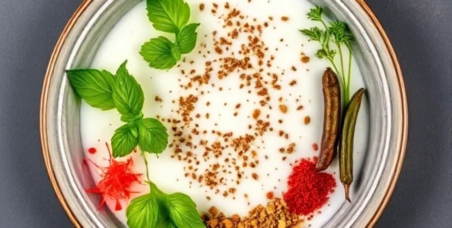 Yaourt au cumin et à la menthe