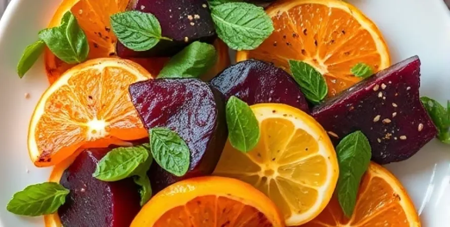 Salade de betteraves grillées au citron