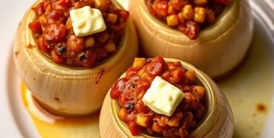 Oignons farcis au chilli