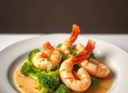 Crevettes au brocoli