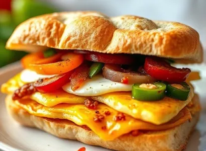 Omelette Espagnole Sandwich