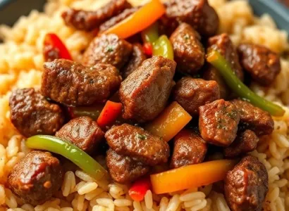Riz Cajun au Boeuf
