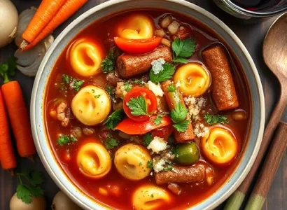 Minestrone Italienne aux Tortellini
