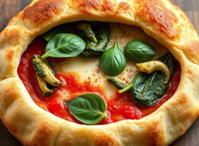 Calzone aux épinards et artichauts
