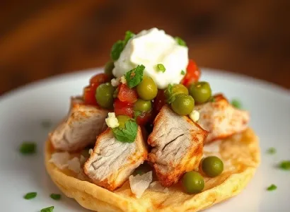 Tostadas de poulet sud-ouest