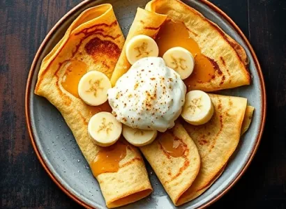 Crepes aux mangues et bananes