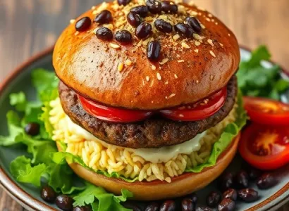 Burger végétarien au haricot noir