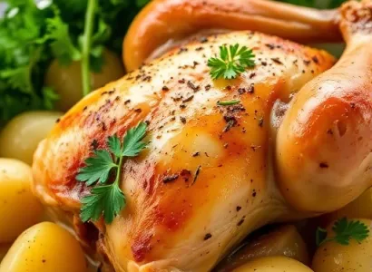 Poulet aux herbes et pommes de terre