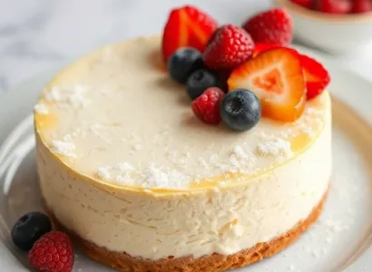Gâteau au fromage blanc et aux fruits