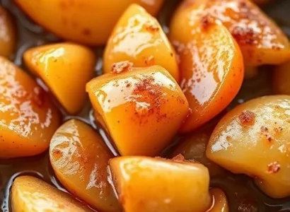 Pommes chaudes au beurre caramel