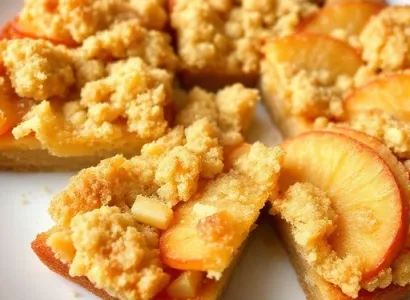 Barres de crumbles aux pommes