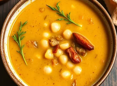 Potage de pois casselé au curry
