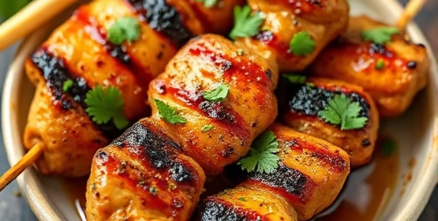 Brochettes de poulet au ketjap manis