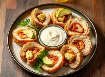 Rouleaux de poulet et avocat