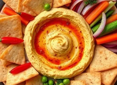 Hummus de poivrons rouges et chipotle