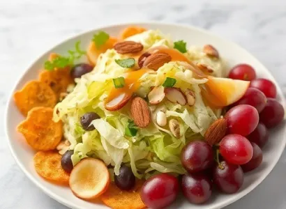 Salade de chou avec raisins et amandes