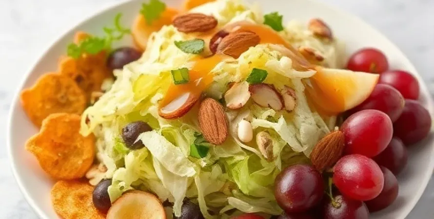 Salade de chou avec raisins et amandes