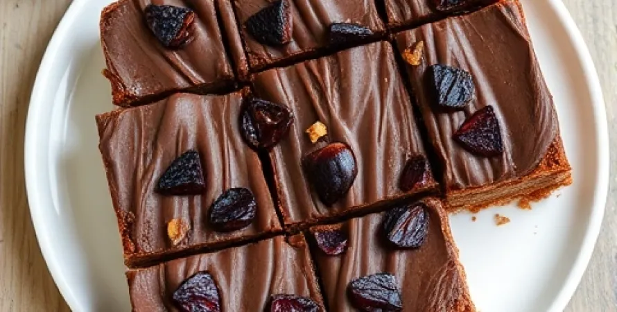 Barres au chocolat et aux prunes