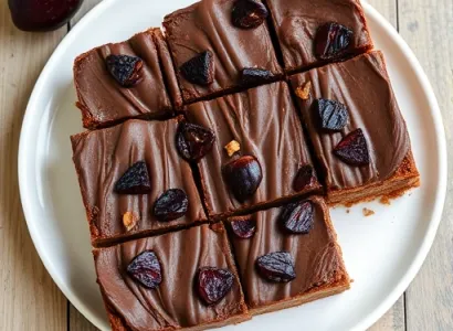 Barres au chocolat et aux prunes