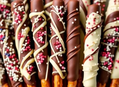 Bâtonnets de pretzel au chocolat