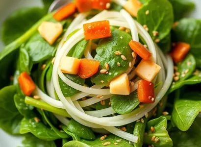 Salade d'épinards au gingembre