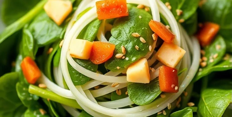 Salade d'épinards au gingembre