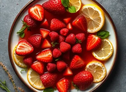Thé aux fraises et citron