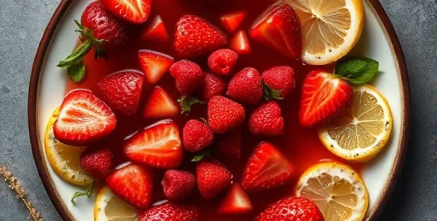 Thé aux fraises et citron
