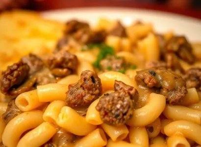 Macaroni au fromage et boeuf