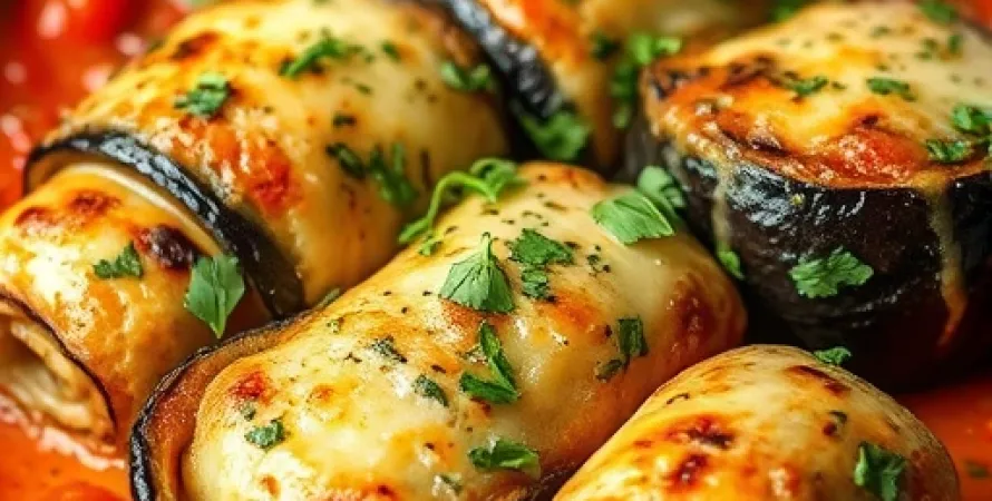 Rouleaux d'aubergine