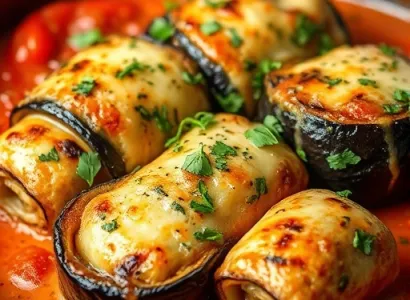 Rouleaux d'aubergine