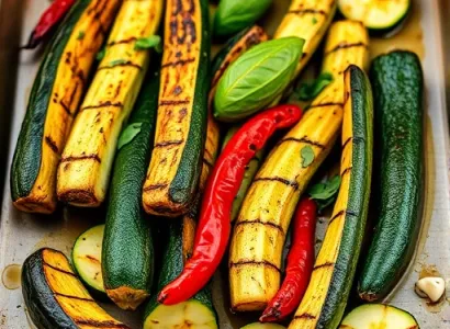 Courgettes au four aux ail
