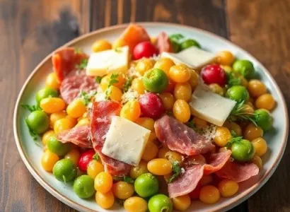 Salade de haricots blancs chauds au prosciutto