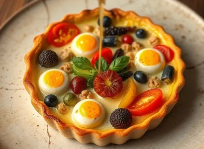 Tarte aux légumes et nouilles